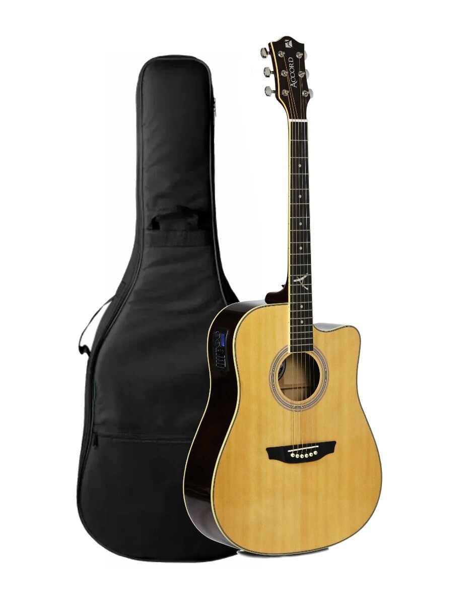 Violão Elétrico Accord AFK-340 Natural Brilho
