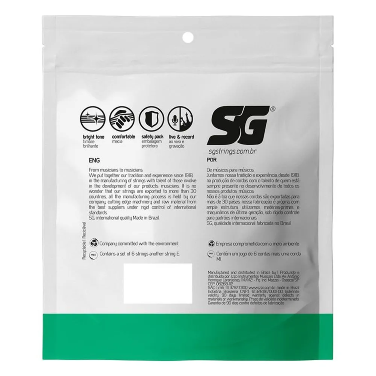 Encordoamento SG Ukulele Nylon Concerto 10982