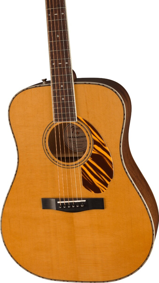 Violão Eletrico Fender Paramount PD-220E Dreadnought Natural Com Estojo