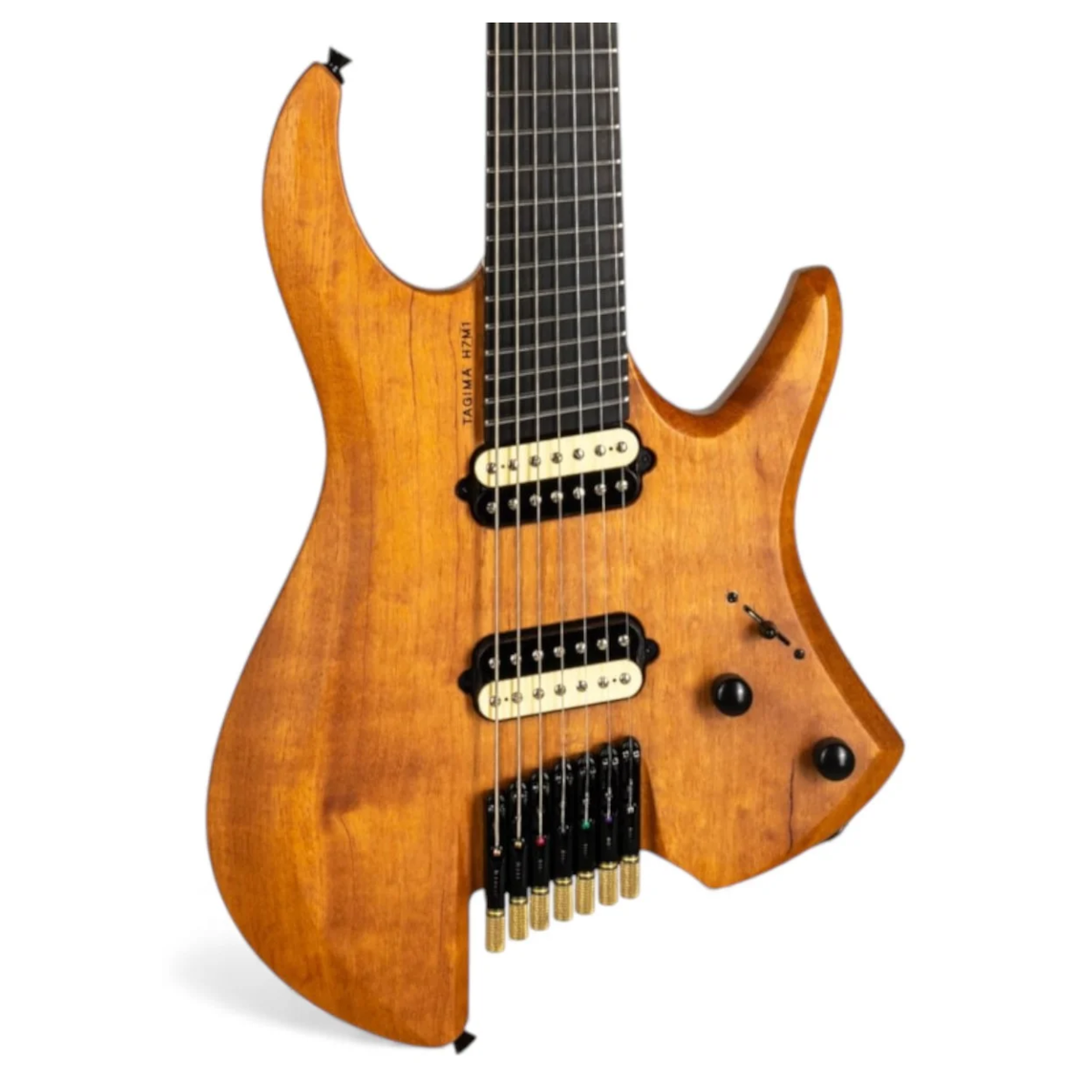 Guitarra Tagima H7M1 Multiscale Headless 2H 7C NTS/DF Cor Natural Satin/Escala Escura