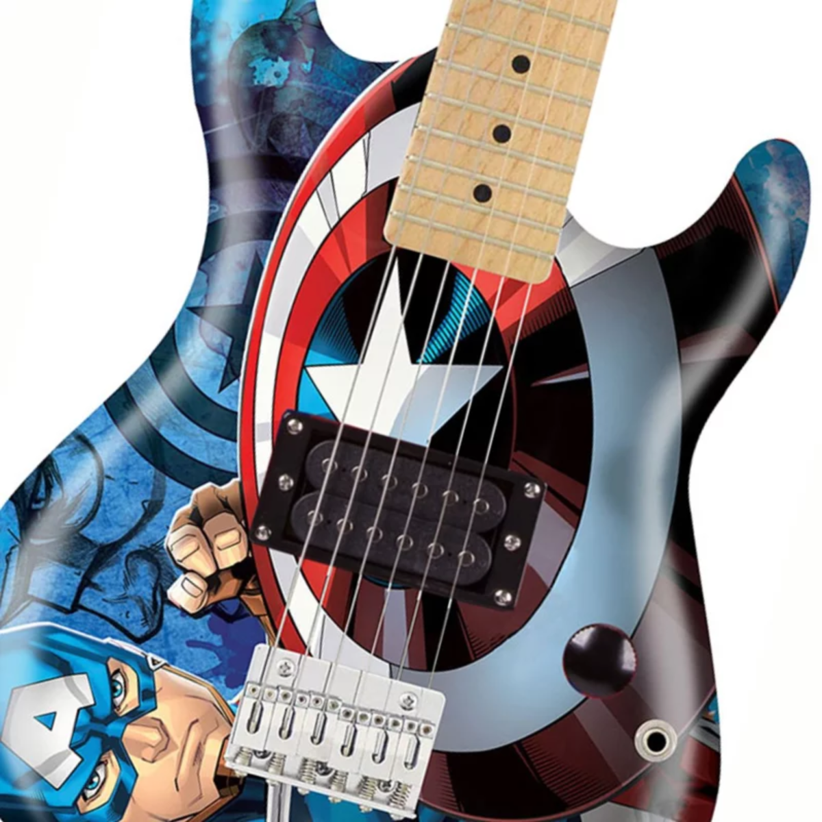 Guitarra Phoenix Infantl Marvel GMC-K2 - Capitão América