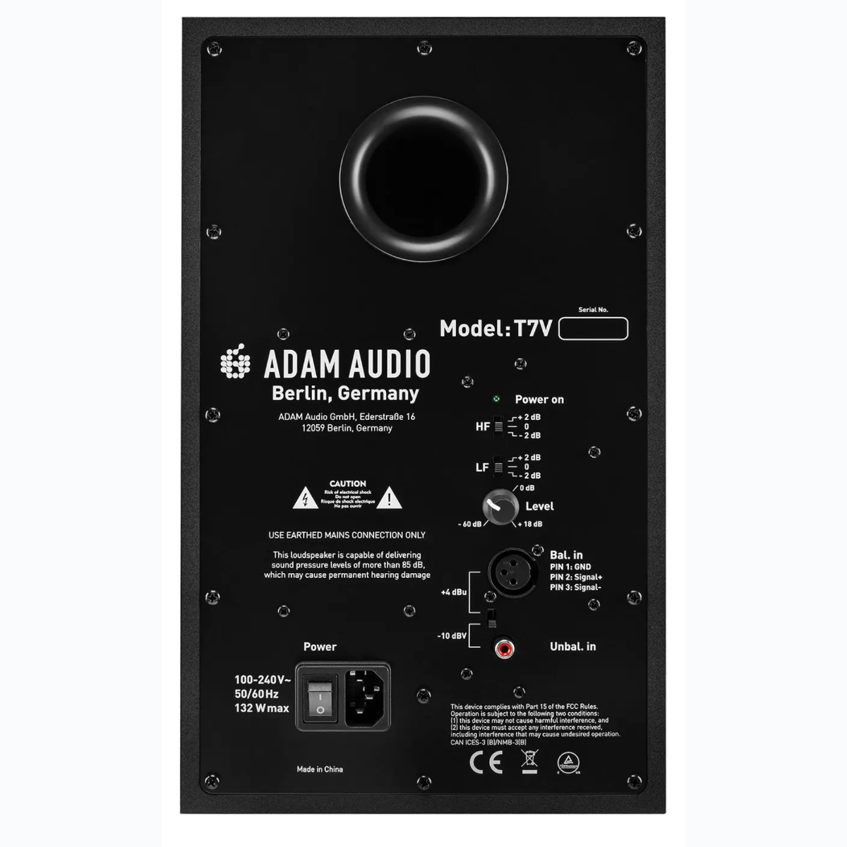 Monitor Adam Audio T7V Ativo - Preto (Unidade)