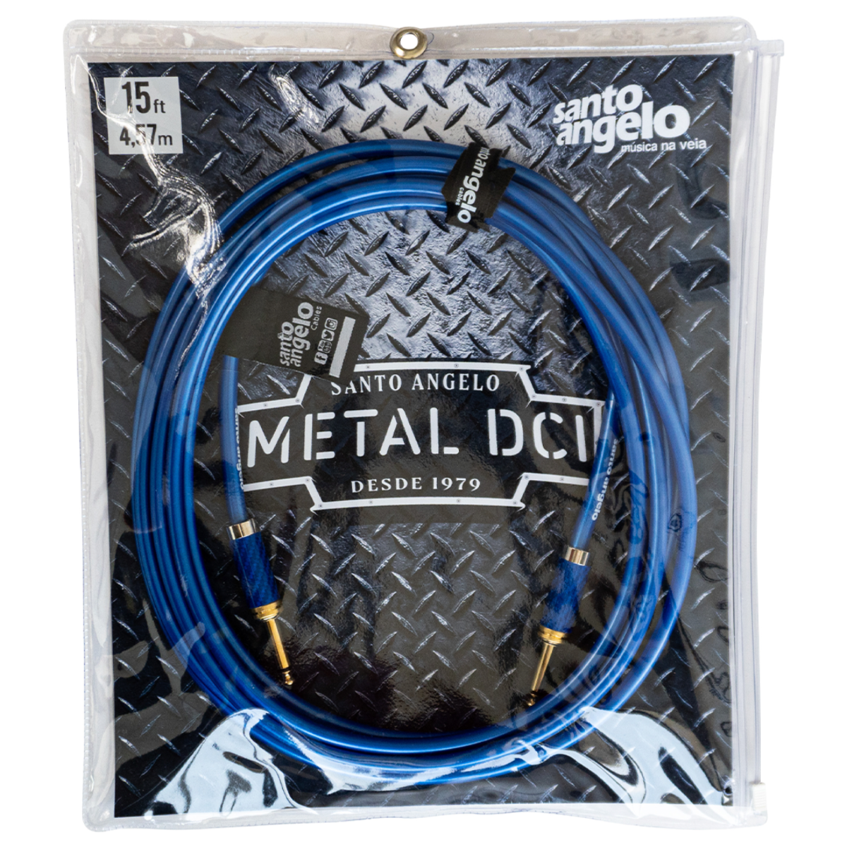 Cabo Santo Angelo Metal DCI Blue P10XP10 Ouro 10FT/3.05M