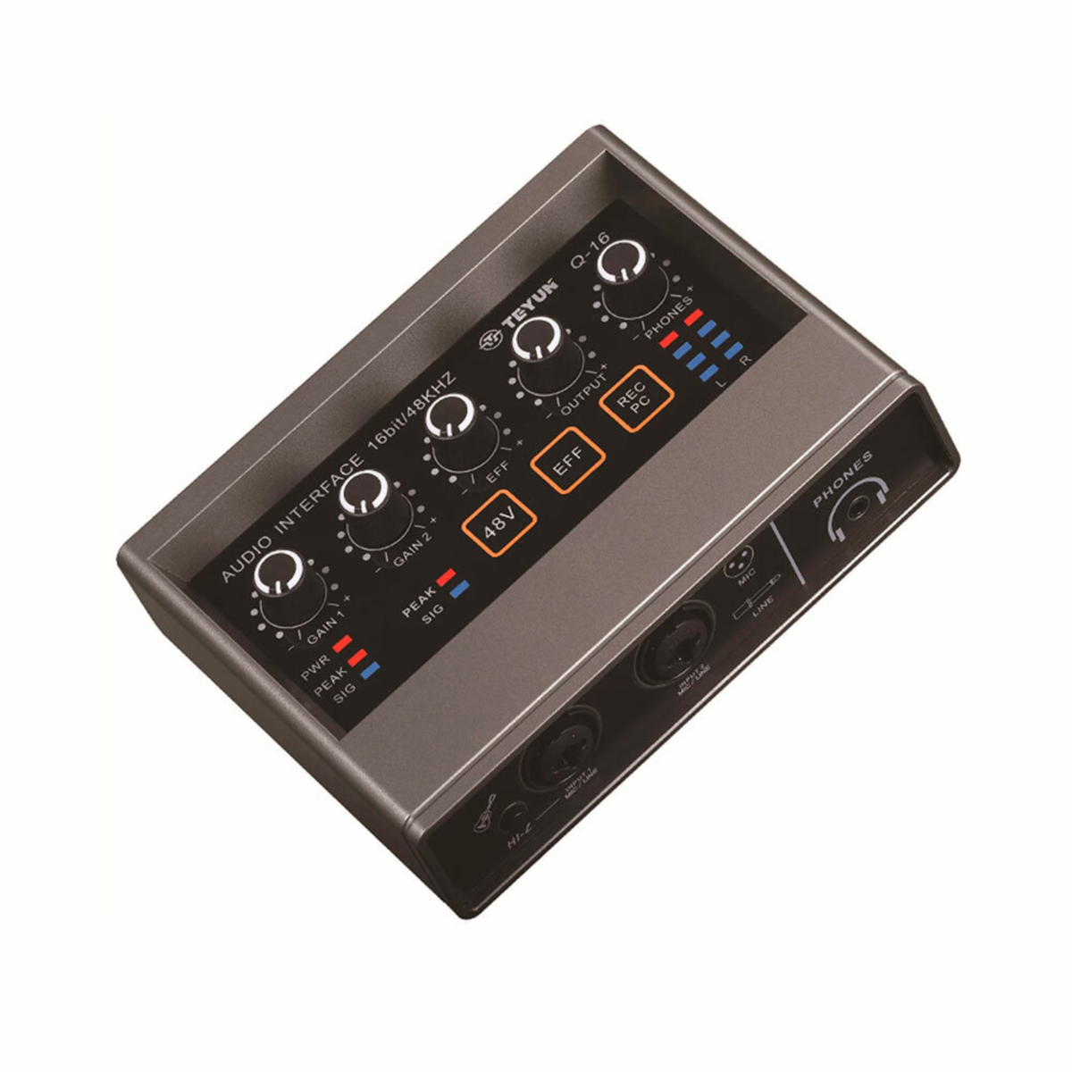 Interface De Audio Teyun Q-16 Com Placa De Som Profissional