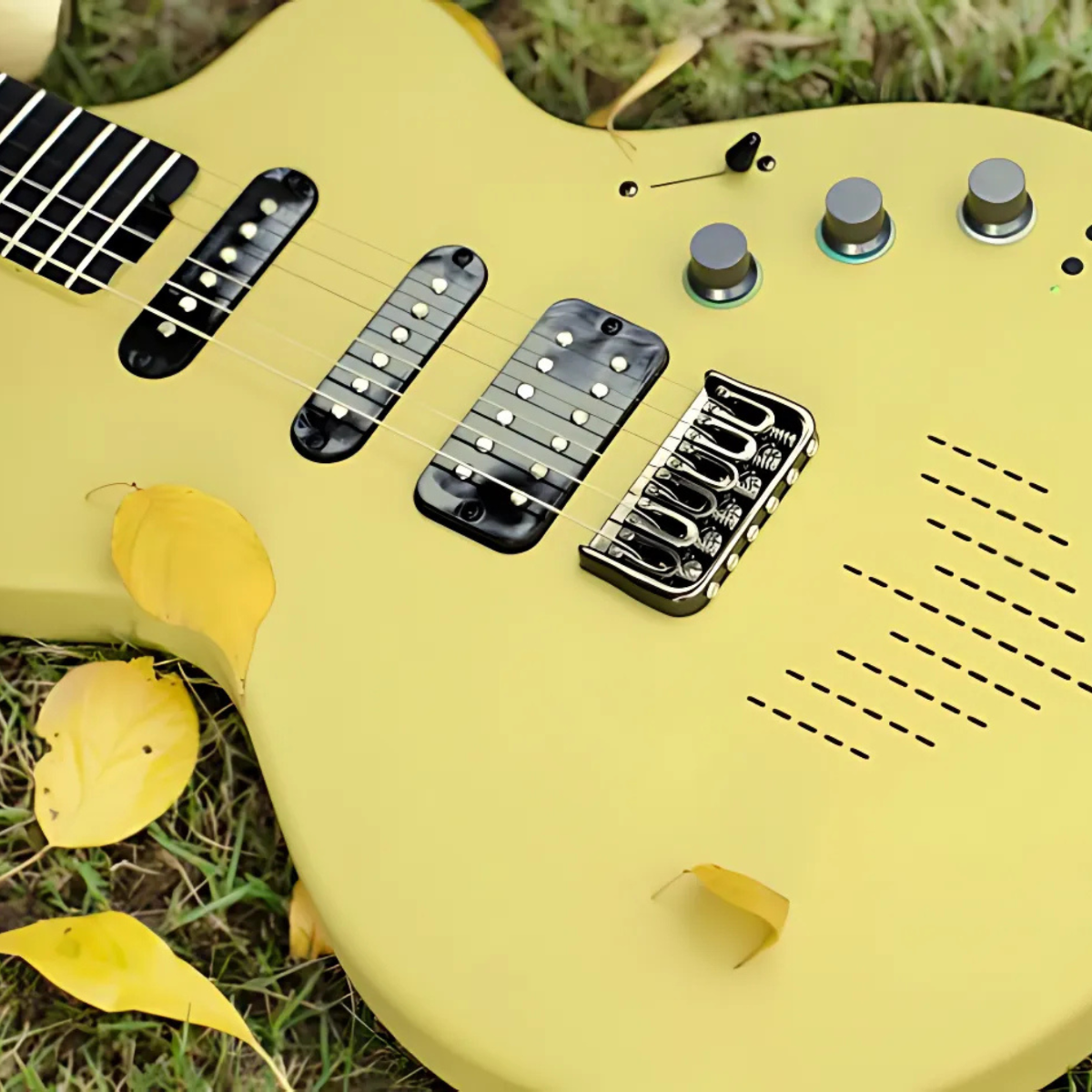 Guitarra Natasha Nébula Smart App Glaze Gold