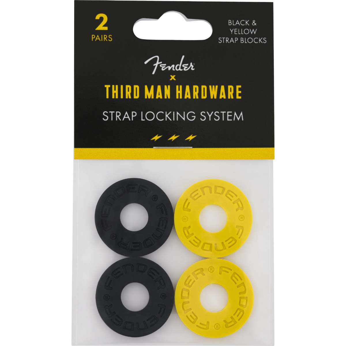 Trava Fender Correia Strap Blocks Third Man 2BLK / 2YLW 0990819030