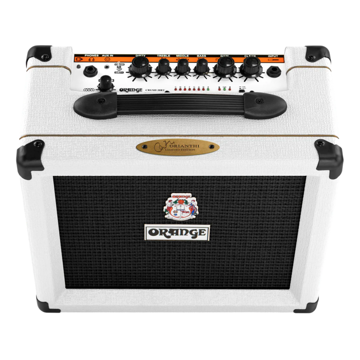 Amplificador Orange Combo Guitarra Crush-20RT Reverb Tuner Ori Orianthi Signature White With Black Grille