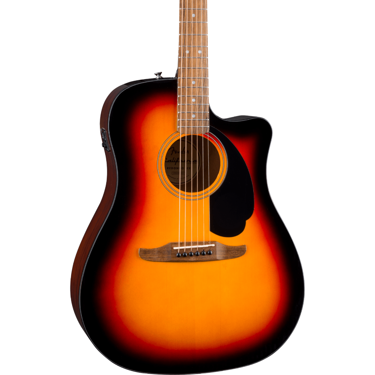 Violão Fender California Standard Redondo CE Spruce Top Black Pickguard 0974220500 3 Color Sunburst