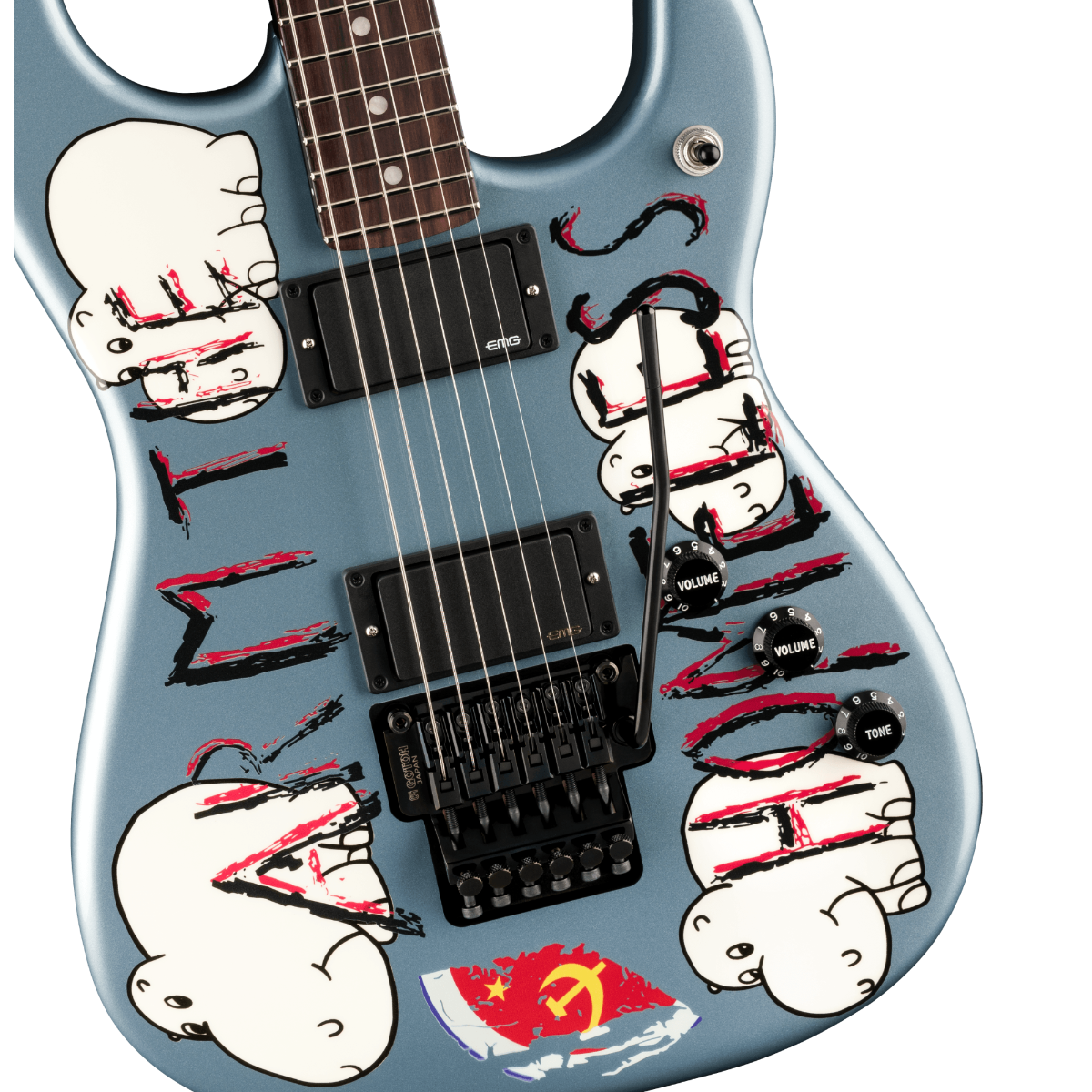 Guitarra Fender Signature Tom Morello "Arm The Homeless" RW 0140360783 Blue Ice Metallic