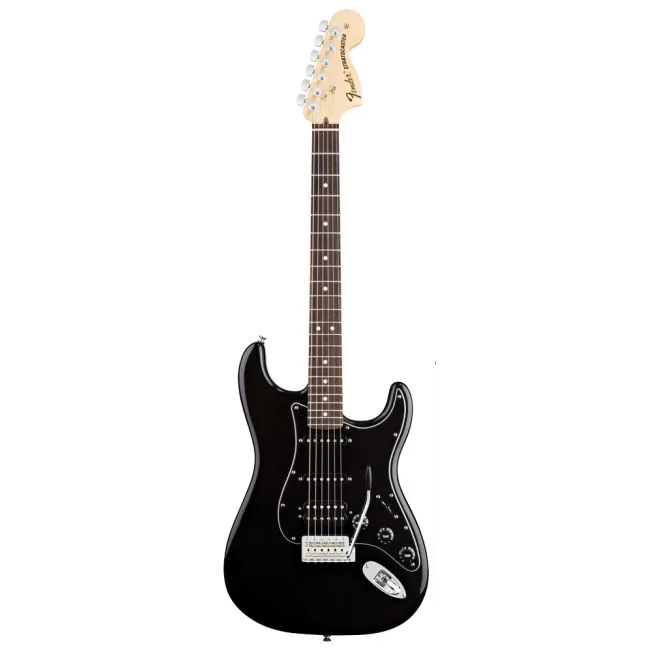 ギター Fender Black and Chrome HH stracaster Guitarra Fender Stratocaster HSS Black