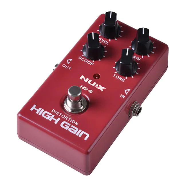MODERN HIGH GAIN DISTORTION『RED』 Desfrute de uma experiência tonal superior com o Nux HG-6
