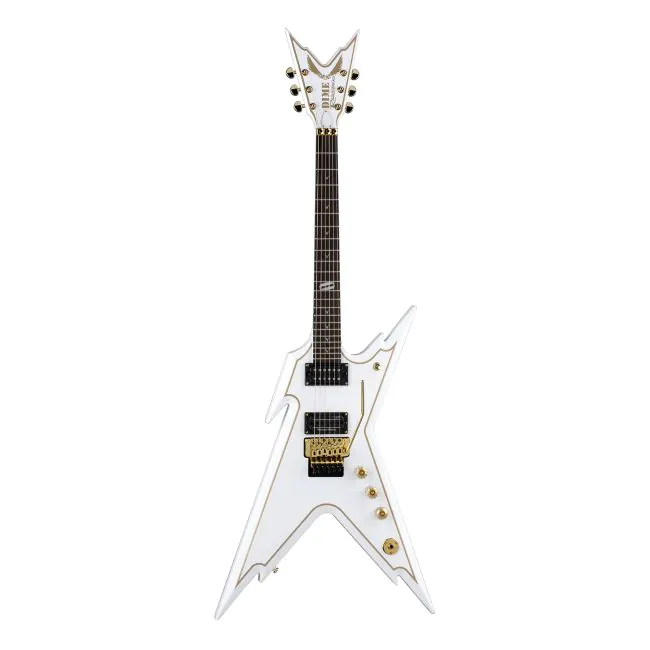 Guitarra Dean Razorback White/Gold Pinstripe