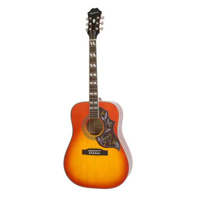 美品 Epiphone Hummingbird PRO/FC Violão Epiphone Hummingbird Pro Aco Faded Cherry