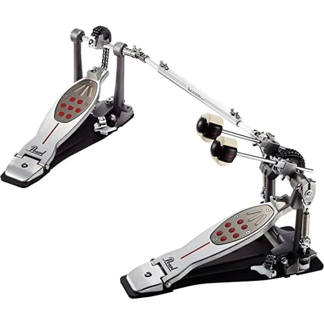Pedal Pearl P2052C Eliminator Red Line Duplo com Case