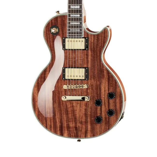 ギター Epiphone Les Paul Custom koa LES PAUL CUSTOM KOA NATURAL - GUITARRA EPIPHONE LES PAUL CUSTOM