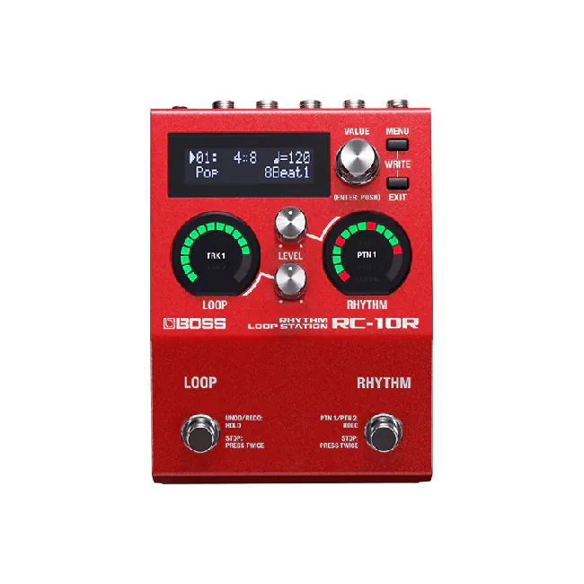 ギター RC-10R Boss Pedal de efeito Boss Rhythm Loop Station RC-10R vermelho | Frete
