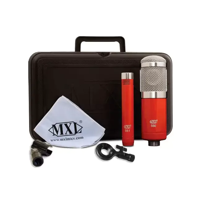 Microfone MXL Kit 550/551 Red Com Dois com Estojo