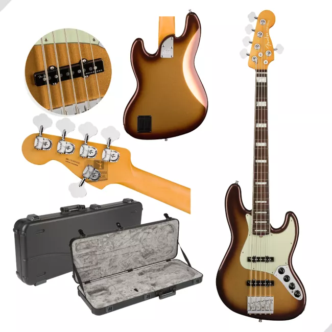 Contra Baixo Fender American Ultra Jazz Bass V Mocha Burst 0199030732