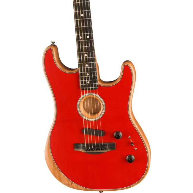 Violão Fender American Acoustasonic Stratocaster Dakota Red