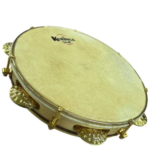 Pandeiro Torelli Chorinho 10 Kuringa Platinelas Marteladas Banhado