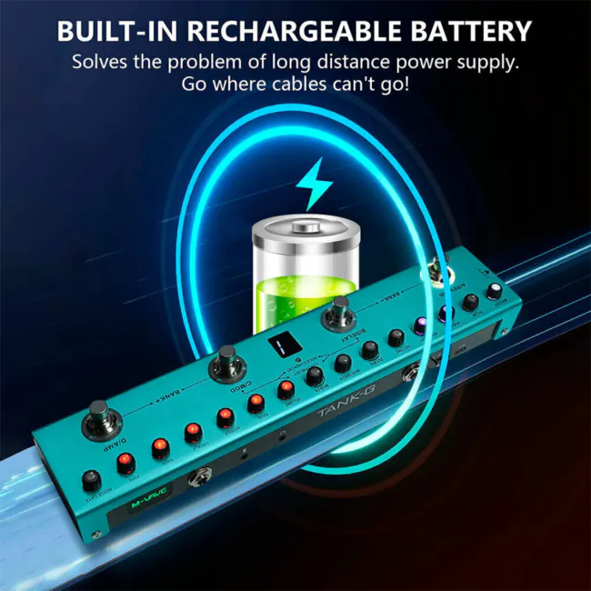 Pedaleira M-Vave Tank-G Para Guitarra