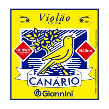 Encordoamento Giannini Violão Nylon Canario GENW Média Com Bolinha