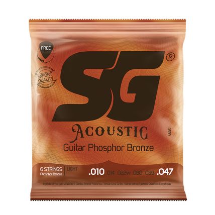 Encordoamento SG Violão Aço .010 Fósforo Bronze