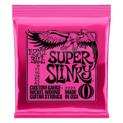 Encordoamento Guitarra Ernie Ball 009 2223 042 Super Slink Niquel 12858
