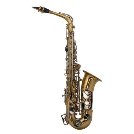 Sax Alto Dolphin Mib Dourado Chaves Niqueladas