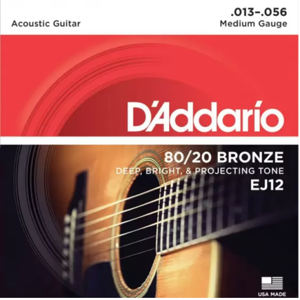 D'Addario - Encordoamento Para Violão Aço 013 EJ12