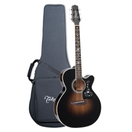 Violão Eletrico Takamine EF450CTTTBB Com Semi-Case "Japonês"