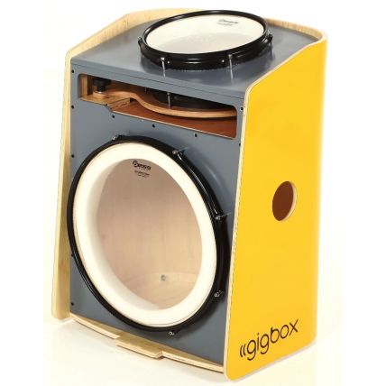 Bateria Cajon Percussion Gig Box Amarelo
