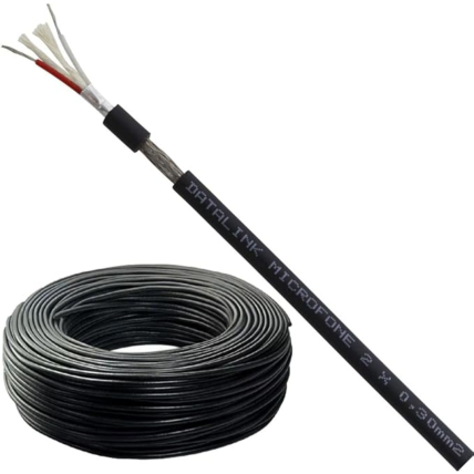 Cabo Microfone Datalink Balanceado Double Shield 2x0,30 mm²