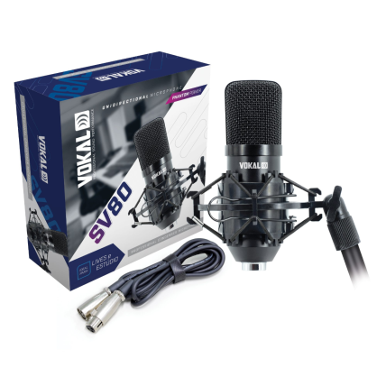 Microfone Vokal SV80-X XLR Para Gravação