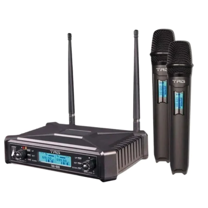 Microfone Tagsound TMJ-800 Duplo S/Fio UHF
