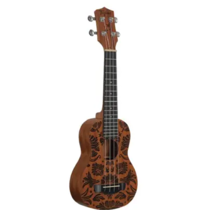 Ukulele Tagima 23K Floral Concert NTMS Natural Maho