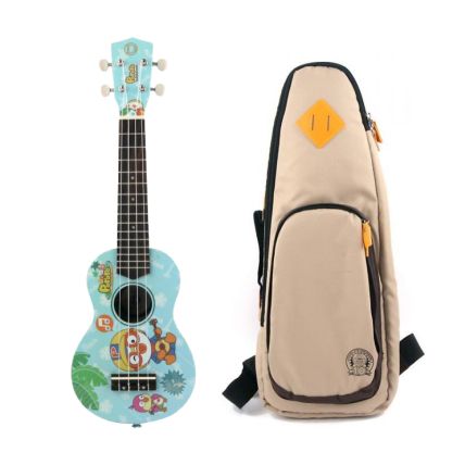 Ukulele Infantil Profissional soprano Pororo Blue com Capa