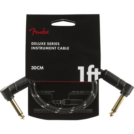 Cabo Fender Deluxe 30cm Angle Series Instrumento Cable Black Tweed 0990820095 