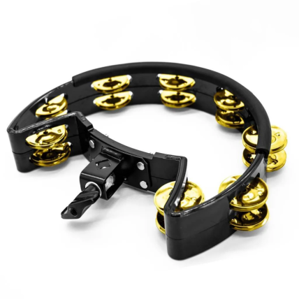 Pandeirola Torelli Policarbonato Preta Com Clamp Platinela TP327