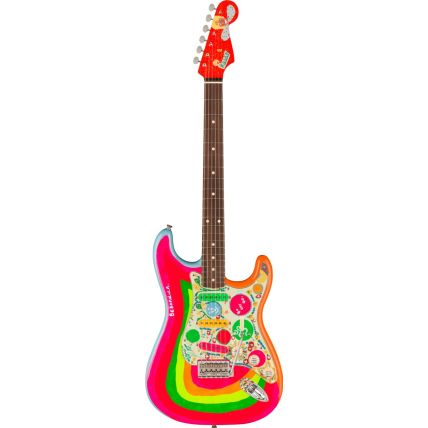 Guitarra Fender Signature George Harrison Rocky Strat RW Hand Painted Rocky Artwork Over SNB