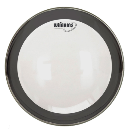 Pele Williams W1SC 188 22 Polegadas Bumbo Clear Filme Simples Com Anel Abafador