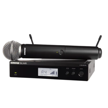 Microfone Shure BLX24R Rack SM58 Sem Fio J10 ( 584-608 MHZ )