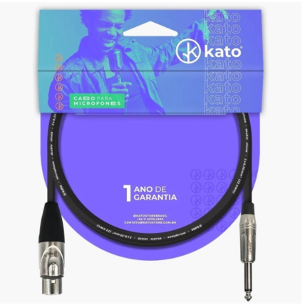 Cabo Kato Microfone K2 XLR P10 Preto 05MT