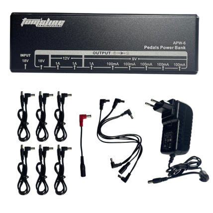 Conversor Fonte de Pedais Aroma APW-6C Guitarras Baixos Violões