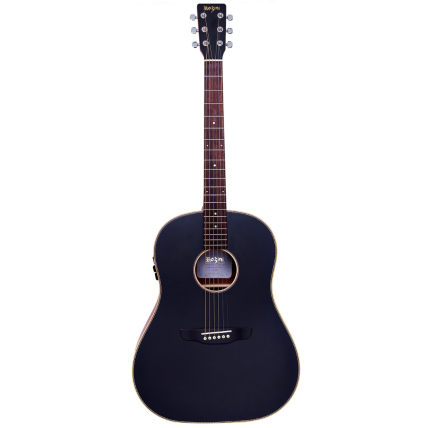 Violão Eletrico Rozini RX335EQFM Black Top Folk 6C Ativo Fosco Mogno