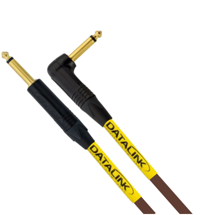 Cabo Datalink Studio Marrom 3M p/ Instrumentos P10 x P10 90° Dourado SI534