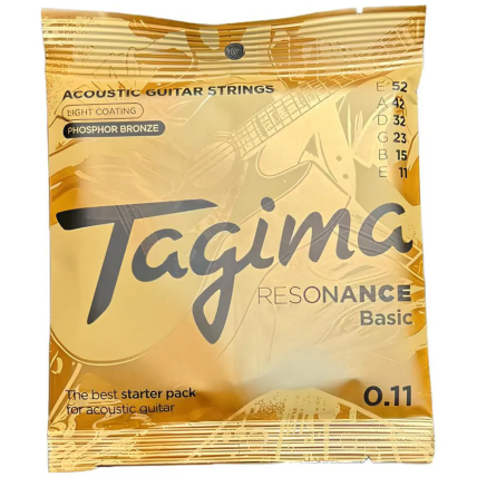 Encordoamento Tagima Violao Aço 011 Basic Light Coated Anti-Ferrugem 4696