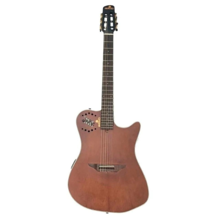 Violão Marques VN-12 CTS EQ Flat Nylon Castanho Fosco Ativo