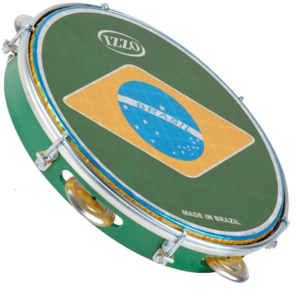 Pandeiro Izzo Timbra 10 Abs Bandeira Do Brasil 3438b