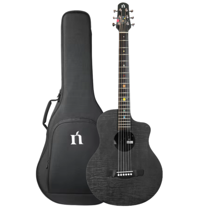 Violão Eletrico Natasha Blackhole 36 Side Soundhole +NS2 Pickup Preto